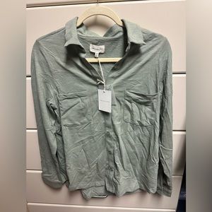 NWT - Thread and Supply long sleeve button up - sage green - size small